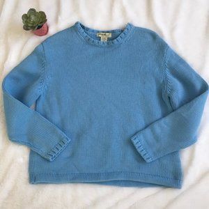 Eddie Bauer 100% Cotton Chunky Knit Sweater EUC